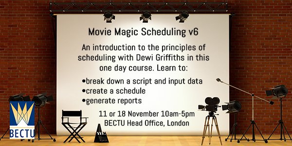 bectu's tweet photo. Movie Magic anyone? It's not too late to do this course which runs again on 18 Nov --> https://t.co/0x085dZCpw https://t.co/agYm2UHi1z
