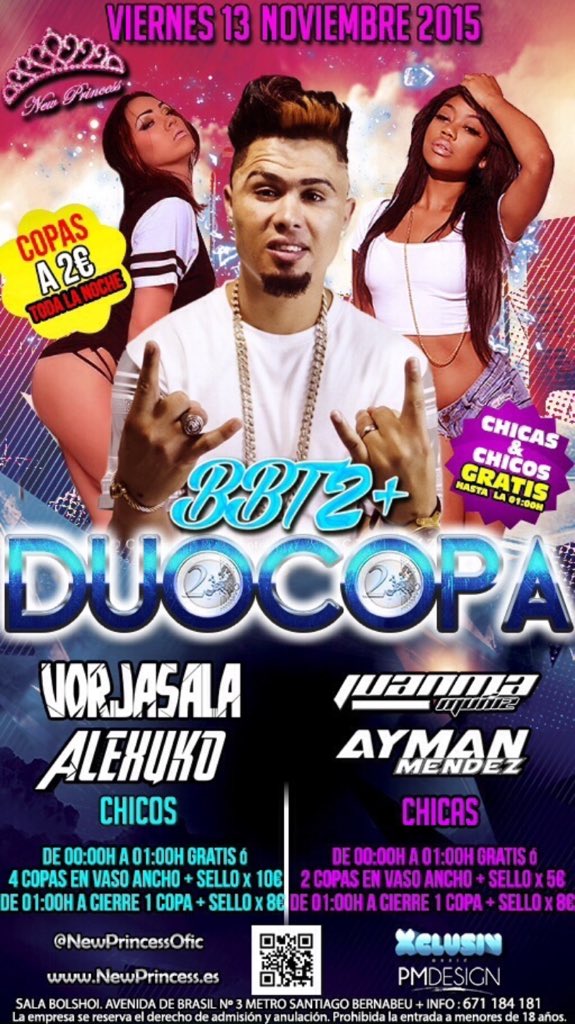 AlexUkoDj's tweet photo. Hoy #Duocopa en @NewPrincessOfic con @VsalaTrioDeAses @juanmita19932 y @MendezAyman
#HoySeBebe #Go https://t.co/qdrPJAoNXi