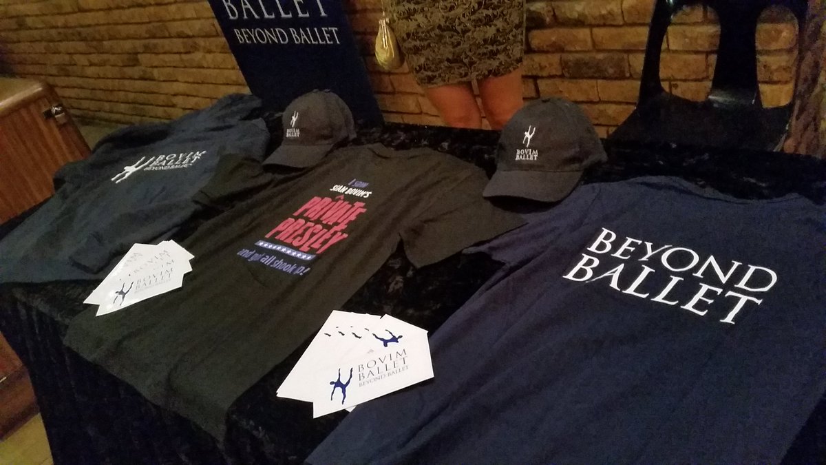 TheatreSceneCpt's tweet photo. Loving @BovimBalletSA merchandise as much as the AMAZING #PrivatePresley at @BaxterTheatre. Book at @Computicket! https://t.co/RpeNCRAmXt