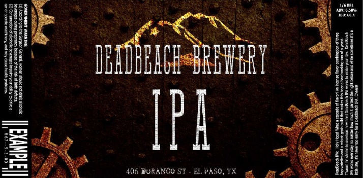 TXBeerSpot's tweet photo. The first TABC label approval for #DeadBeach Brewery in #ElPasoTX! @EP_Beer_Club https://t.co/dmK2L6icdV https://t.co/Qopd0X8Pcn
