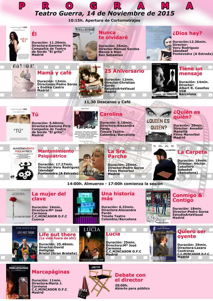 SER_Lorca's tweet photo. Mañana se celebra en #Lorca el 'I Festival Benéfico de Cortometrajes en Lengua de Signos' #TeatroGuerra #Aspersolor https://t.co/7wtCV74Fqd