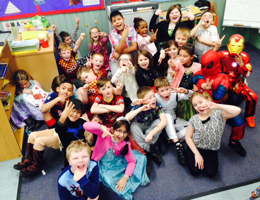 HCPS_Year4's tweet photo. @BBCCiN #superheroday @HighCragsSchool #fantasticday https://t.co/53ecoz4fSS