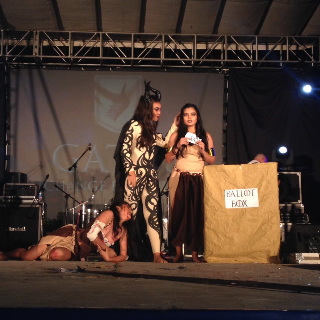 UPCookout's tweet photo. Change is Coming! Rampahan: Gatos! #UPCookout2015 #ChangeofThrones https://t.co/tTO5hqjKlT