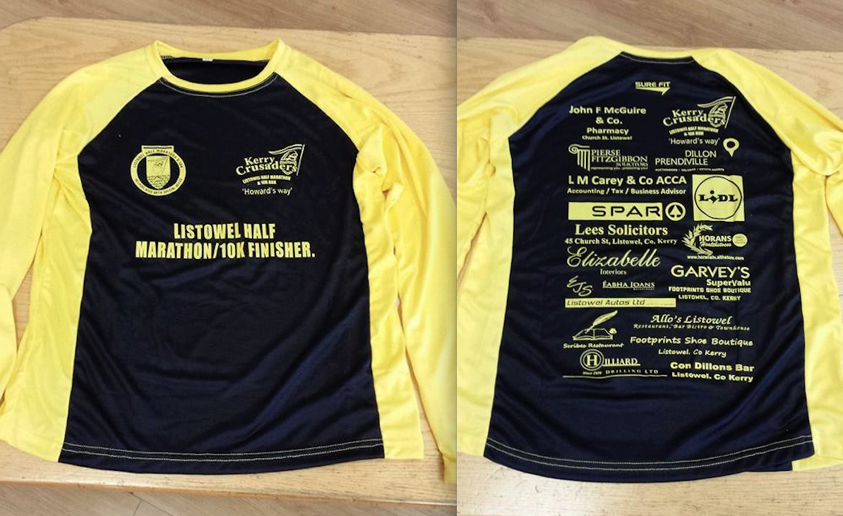 KerryCrusaders's tweet photo. This year's 2015 @KerryCrusaders Half Marathon & 10k race t-shirt :-) i do love long sleeve tees!! :-D #racetee https://t.co/KS6XNJu7kW