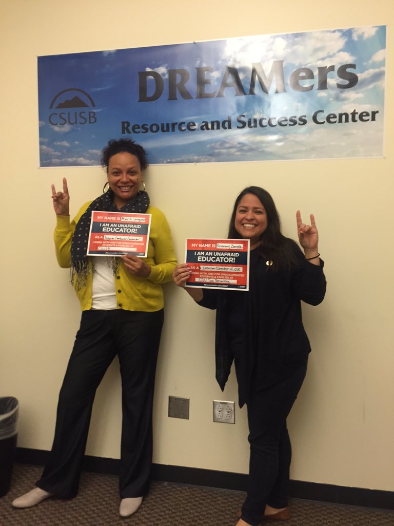 UndocuAdvocates's tweet image. Proud to be a part of a campus supportive of its undocumented students! We love #csusb! #EducatorsOut #csusbsmsu
