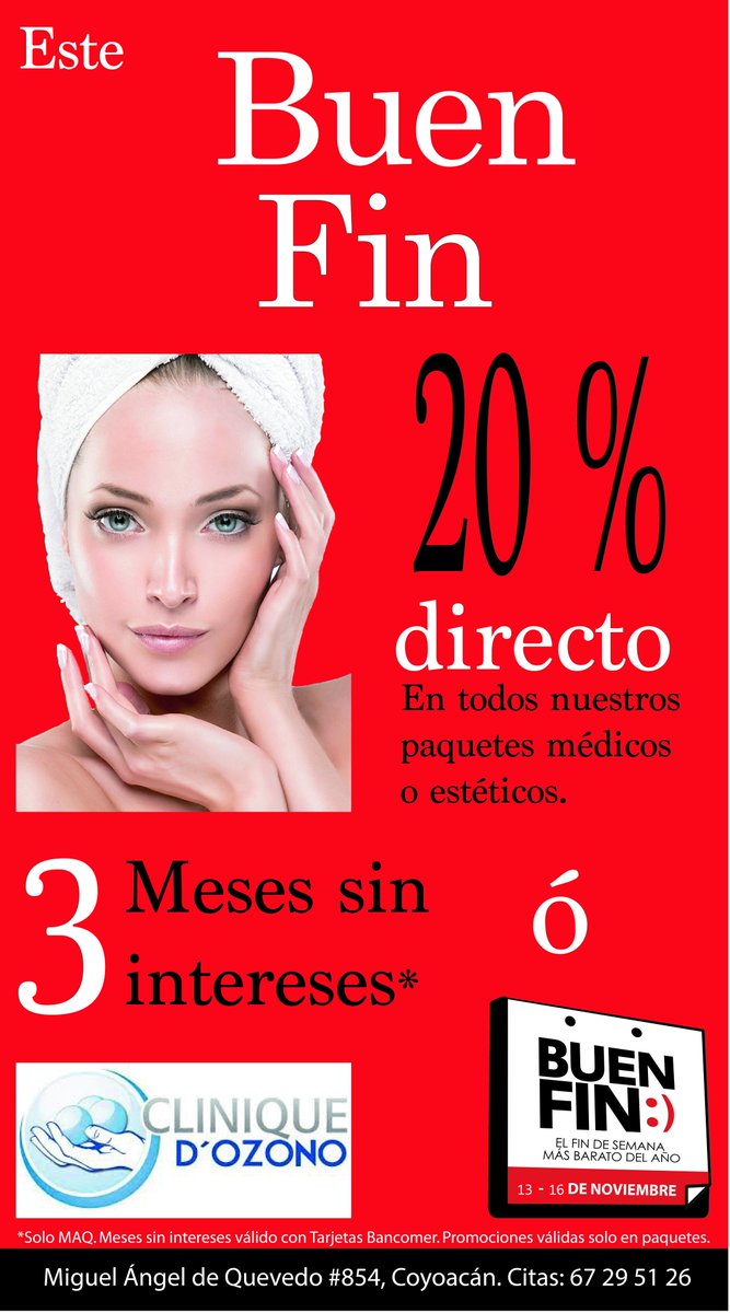 manbrambila's tweet photo. @En_mixcoac Este Buen Fin, rejuvenecimiento facial, lipoescultura sin cirugía, tratamientos médicos y más. https://t.co/zLIOajaELn