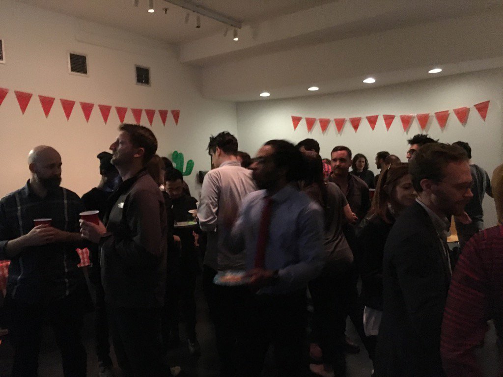 pentagram's tweet photo. Fiesta en Casa Pentagram NY mientras que los jefes están lejos https://t.co/qb77a8nAcq