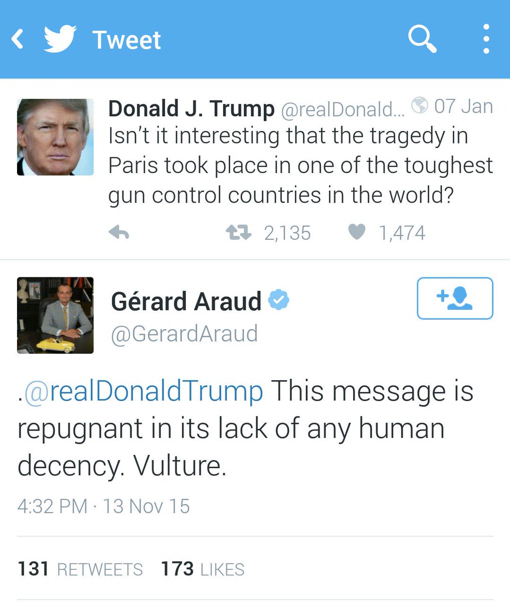 FaezaMoghul's tweet image. Oh snap.  French ambassador @GerardAraud just laid the smack down on @realDonaldTrump #Paris
