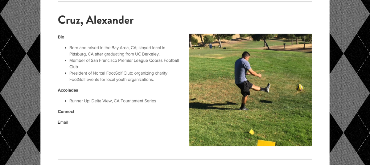 cafootgolf's tweet photo. #playerprofile - Alexander Cruz https://t.co/z4sI9BuLXv