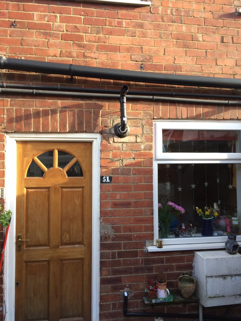 heating_medic's tweet photo. Plume kit fitted to allow clearance from an opening to the building. Door and window. https://t.co/dq4DWGeLoP