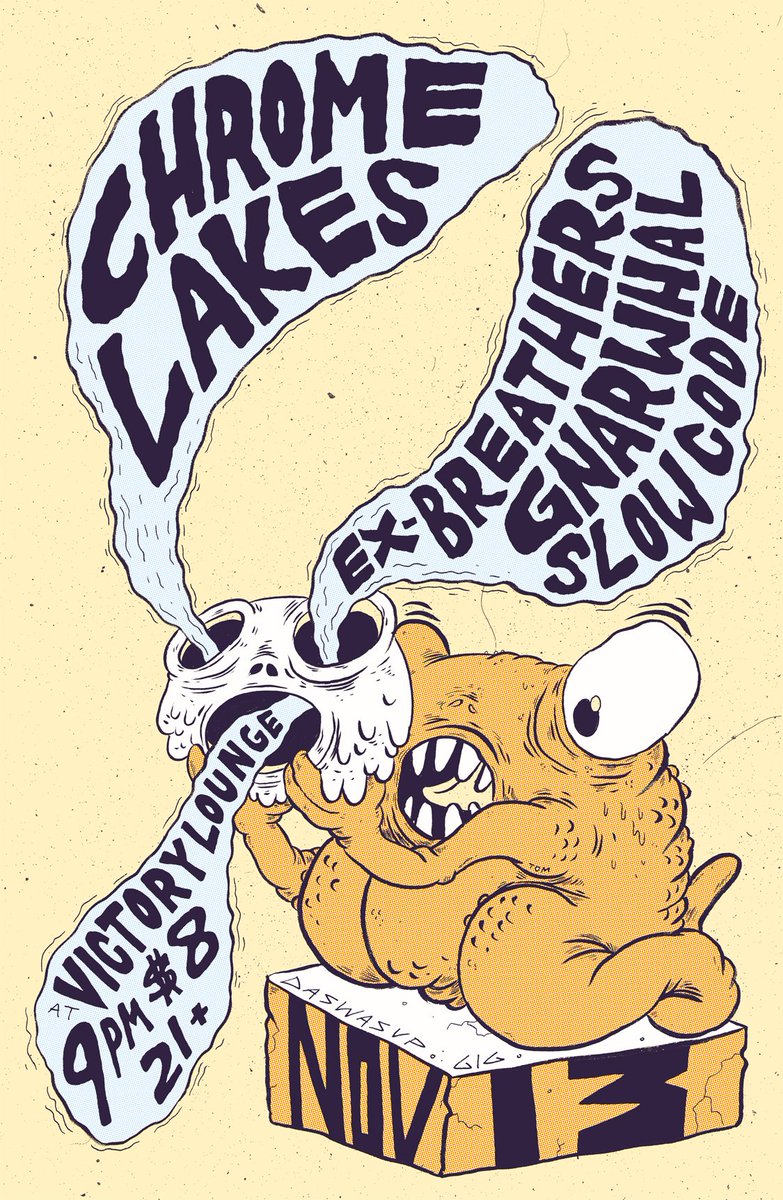 SoundGigSeattle's tweet photo. 2NITE at @VictoryLounge w/ @exbreathers, @SlowCodeWa, Chrome Lakes &amp; Gnarwhal 9pm $8 21+ #GetGiggin #PartyTime https://t.co/cZfu5c8XO5