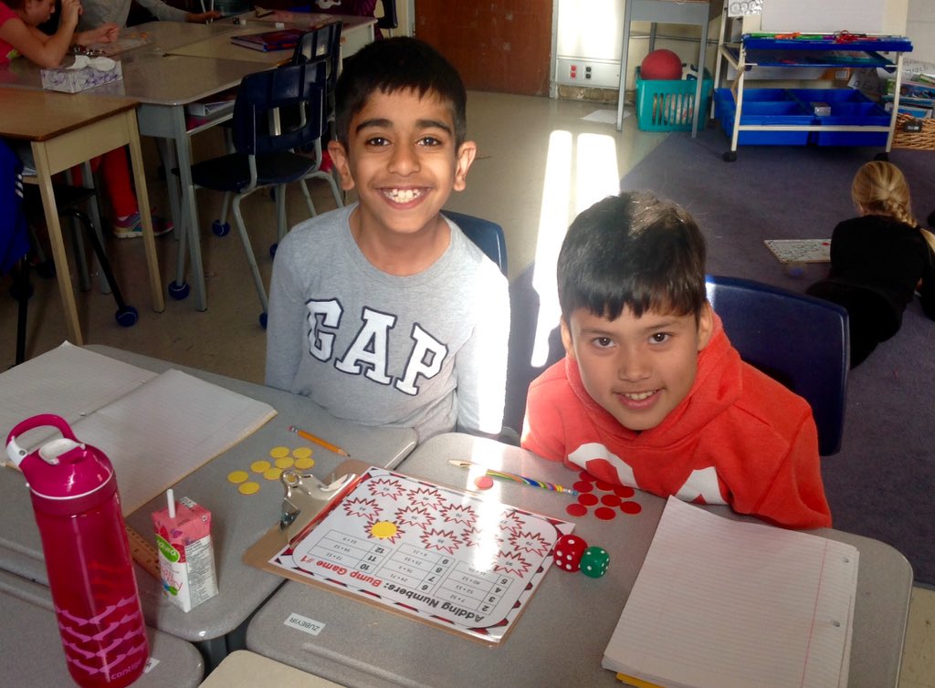 MsHanmer's tweet photo. We loved practising multi-digit addition and subtraction strategies by playing Bump! @Games4Gains https://t.co/R7fLn8gPrk