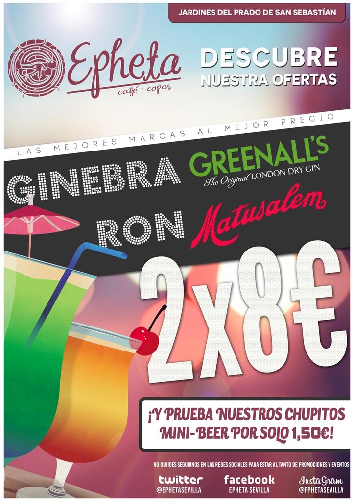 Disfruta la noche del viernes con 2x8€ en Greenalls y Matusalem.
¡Te esperamos en el Prado!
#bdp #Epheta
