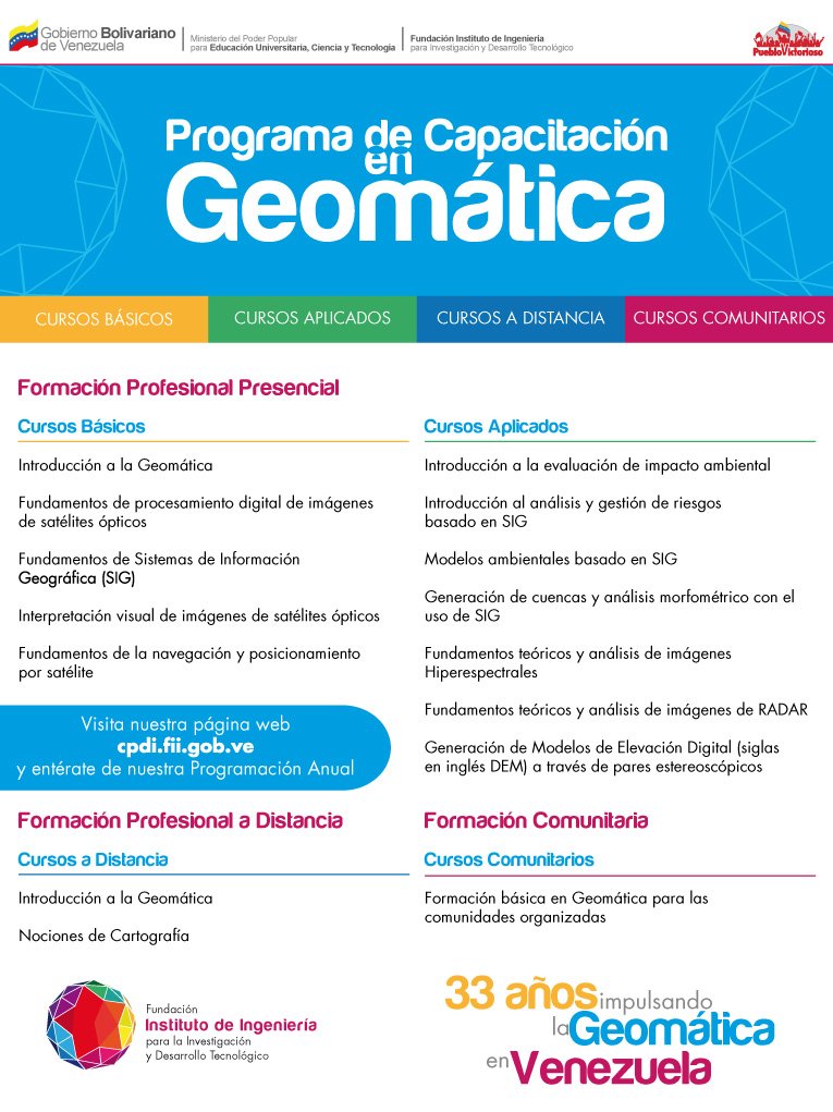 cpdi_fii's tweet photo. #CursosCPDI Conoce el Programa de Capacitación y Entrenamiento en #Geomática,visita: https://t.co/epHRSEo6i8 @FIIIDT https://t.co/tfAWvZ7giB