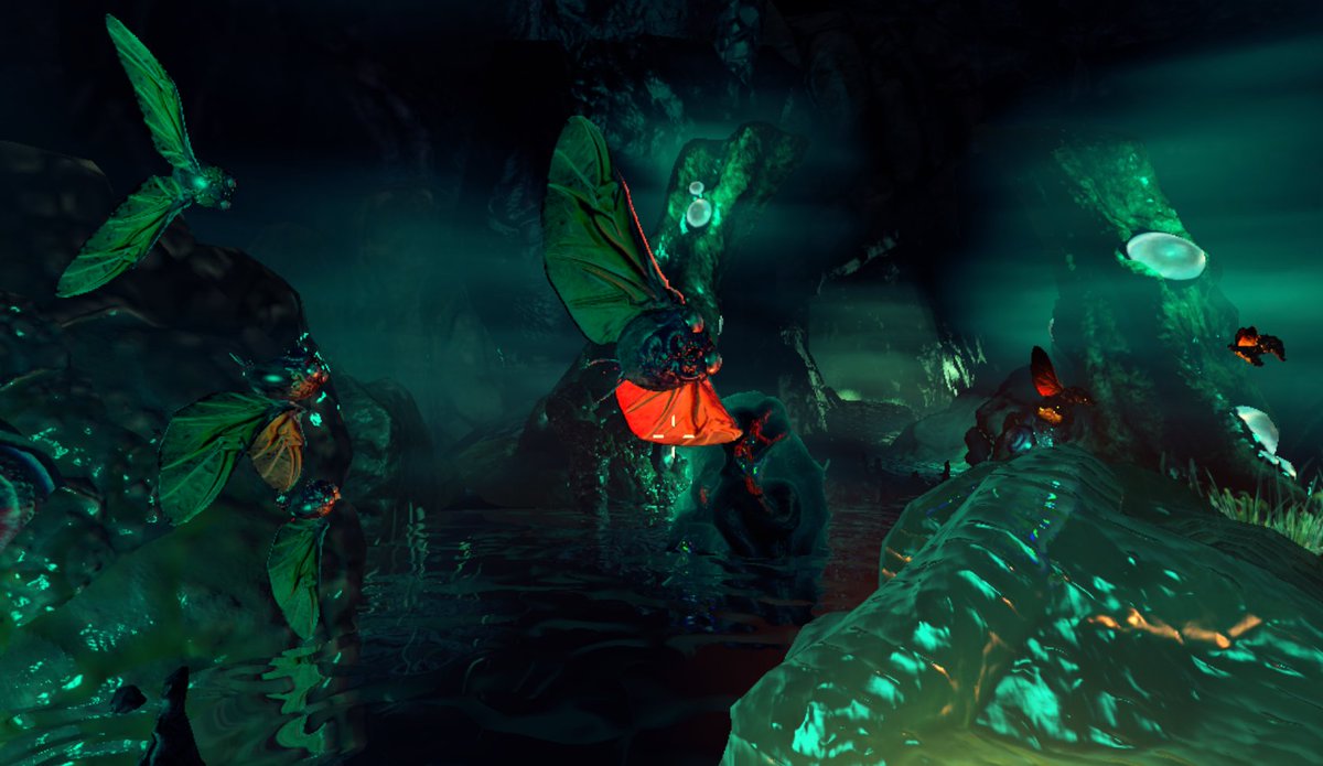 HeadTripGames's tweet photo. Playing with Ai in @iomoonvr dynamic creatures are SUPER fun in VR!  Interacting with them https://t.co/LeZ6zIEmCX https://t.co/naPl8Ag1X5