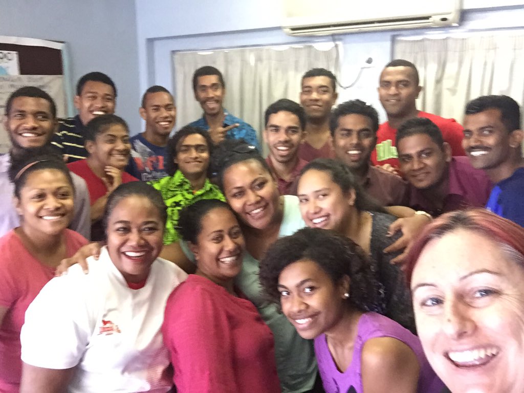 DonnaSpethman's tweet photo. Met new friends during a recent visit to #Fiji to share ideas about delivering #unigames events @FISUnetwork https://t.co/604TPnRUj9