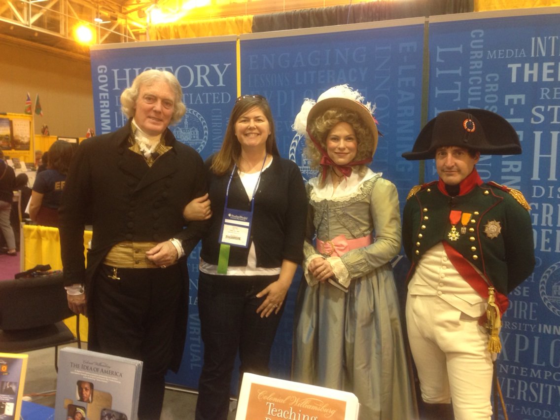 traceyzaval's tweet photo. It's not everyday you get to visit with Thomas Jefferson AND Napoleon #NCSS15 #midlomiddle https://t.co/nOsROMxi9q