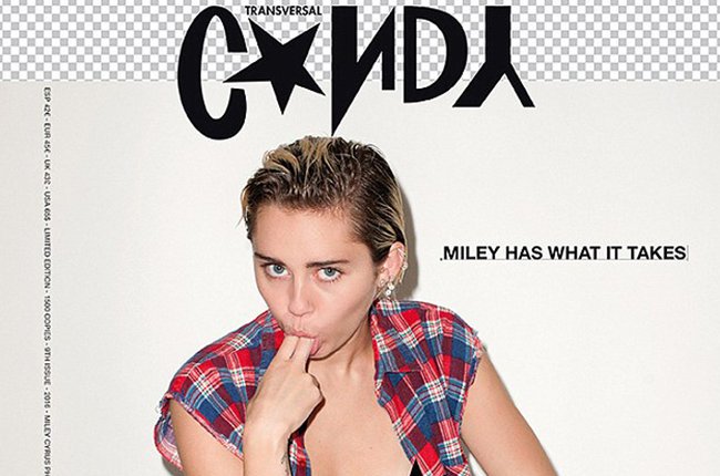 Miley Cyrus goes topless for 'Candy' magazine (see the pics) http...