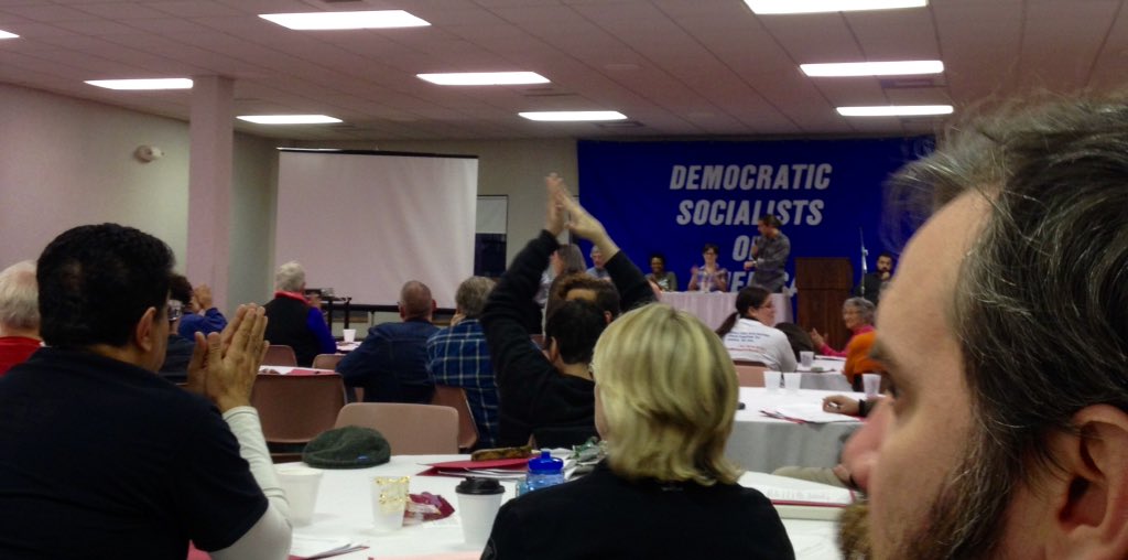 rhodyDSA's tweet photo. The @DemSocialists are planning the political revolution at #DSACON15! https://t.co/zOSCkevCs3