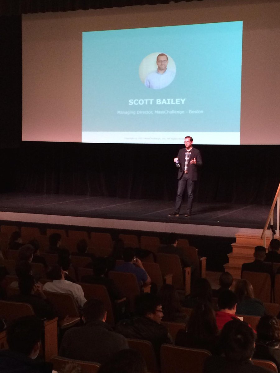 MassChallenge's tweet photo. Some Friday night inspiration! MD @scottbaileyBTV keynotes @babson #BEF2015 Entrepreneurship Forum. https://t.co/GUrraMPz8X