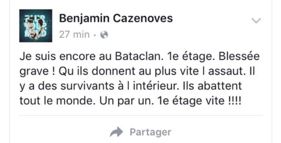 julienbahloul's tweet image. Mon dieu...je suis sans voix. Amis à Paris restez ensemble, je pense  à vous, soyez forts.