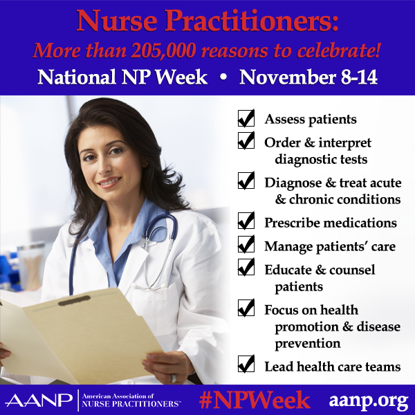 MissFNP's tweet photo. Fantastic infographic from @AANP_NEWS in honor of #NursePractitioner Week! What do NPs do? #NPWeek #NPweek2015 #NP https://t.co/9bD9h1CIdw