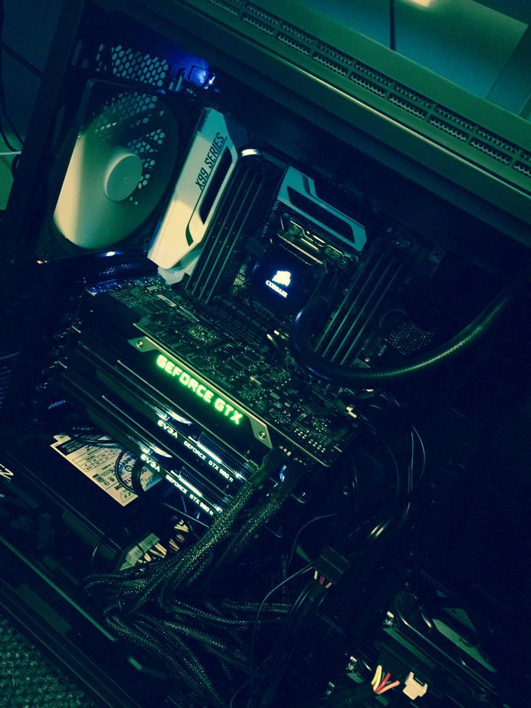 Late Friday upgrade for <a href="/LeoBonarrigo/">Leo Bonarrigo</a> 's custom PC - maxed out for <a href="/OTOY/">OTOY</a> #octanerender - can't wait to get going!