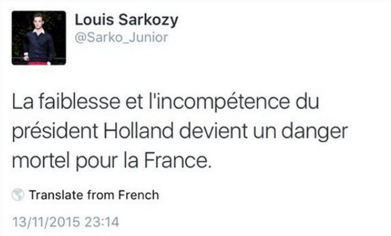 JotDownSpain's tweet photo. El hijo idiota de Sarkozy aportando datos (vía @EmLemoine) https://t.co/GmHaOhCA79