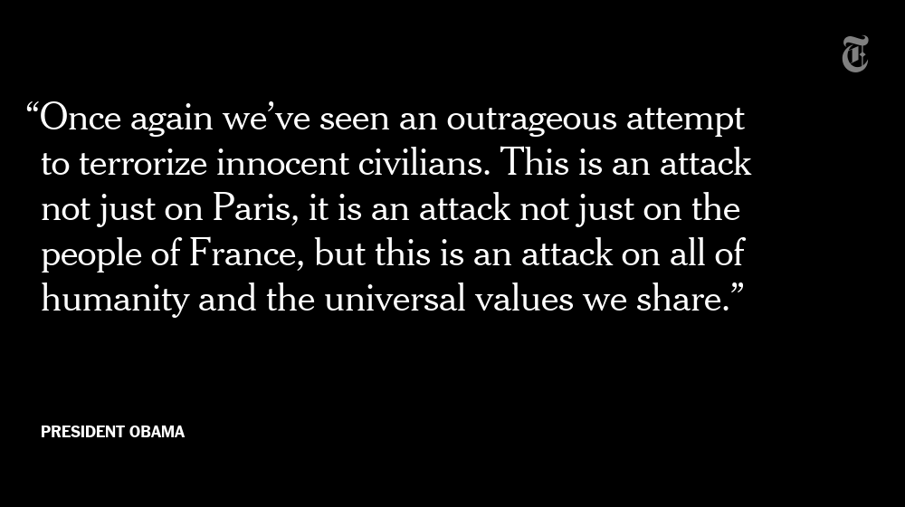 President Obama on Paris: "An attack on all of humanity"
nyti.ms/1NvEgSb