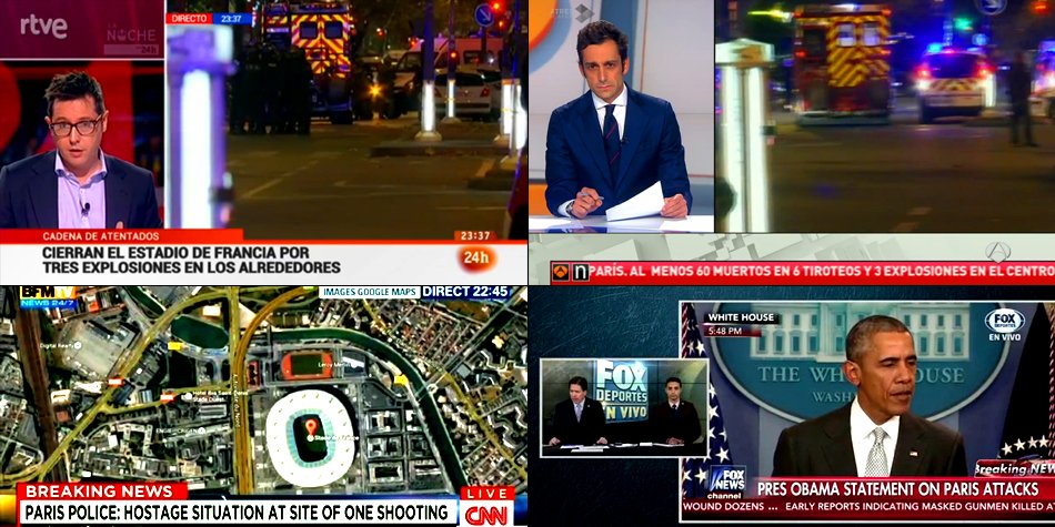 La masacre y caos terrorista en París sacuden en directo la TV mundial vertele.com/noticias/la-ma…
