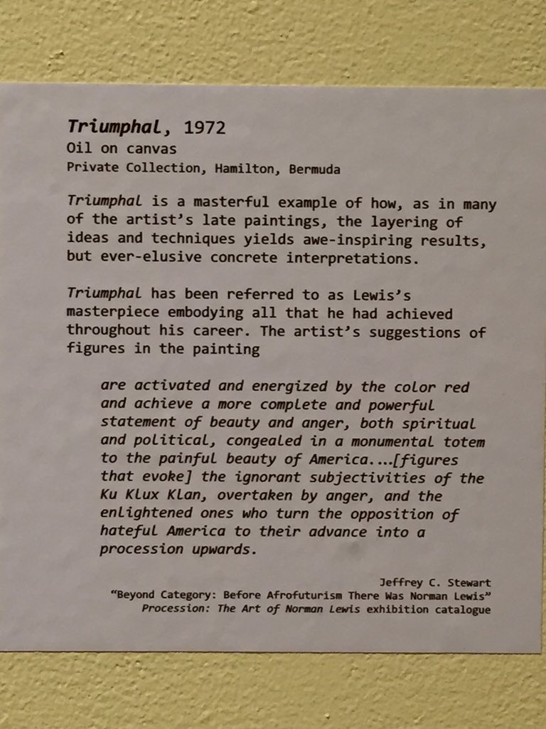 wherePHILLY's tweet photo. At @PAFAcademy for opening of Profession: The Art of Norman Lewis. Open daily to the public. #PAFALewis #WherePhilly https://t.co/I9yIRVzGUT