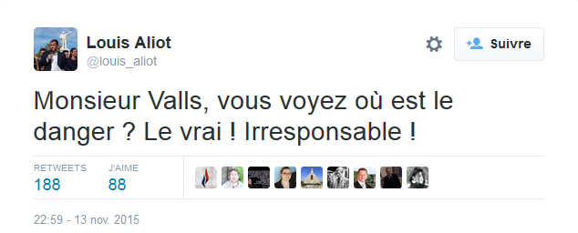 yarvic's tweet photo. #fusillade Patriotes ? Vraiment ?

Aucune pensée pr victimes &amp; forces de sécurité
L'ex droite ê en train de bander. https://t.co/1eEvoExTlp