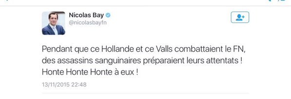 yarvic's tweet photo. #fusillade Patriotes ? Vraiment ?

Aucune pensée pr victimes &amp; forces de sécurité
L'ex droite ê en train de bander. https://t.co/1eEvoExTlp