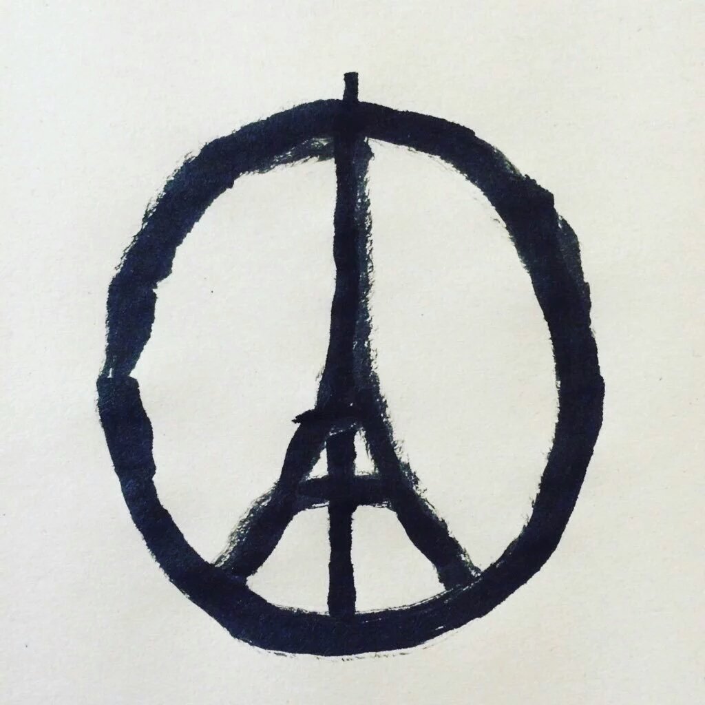 telefenoticias's tweet photo. Atentados en París. El dibujo de Bansky​ #PAZ https://t.co/ay7WRi3ZkN