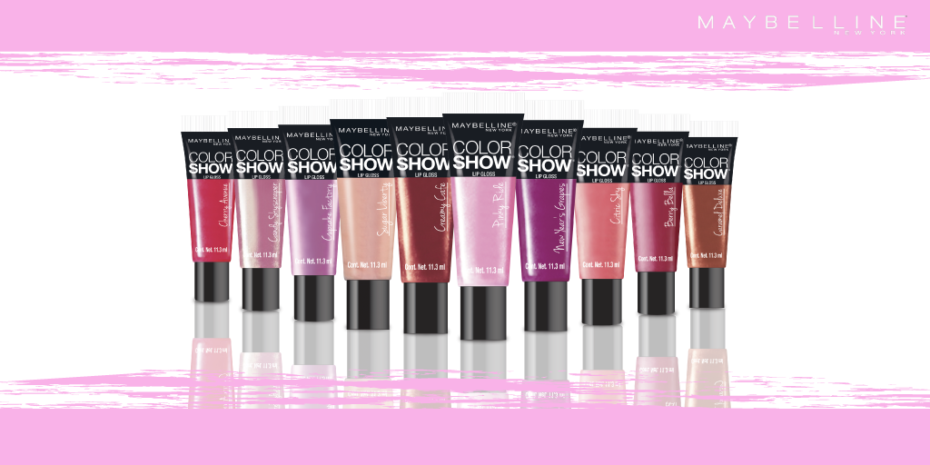 MaybellineChile's tweet photo. ¡Descubre un delioso sabor en cada color de los #ColorShowGloss! https://t.co/F5CGZ3ErCo https://t.co/KMgDJv5Ksj