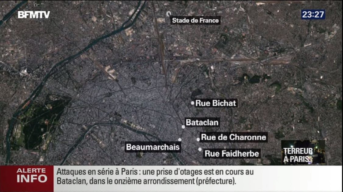 le_Parisien's tweet photo. Au moins sept attaques ont touché Paris vendredi soir https://t.co/z9h5uEdpzg https://t.co/bG56G4991x
