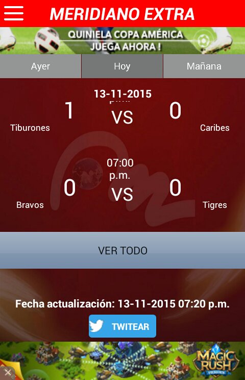 joaofaria1958's tweet photo. Estos son los partidos de hoy. Descarga #MeridianoExtra: https://t.co/UTy38zs5OZ https://t.co/Ykzk8nHlyW