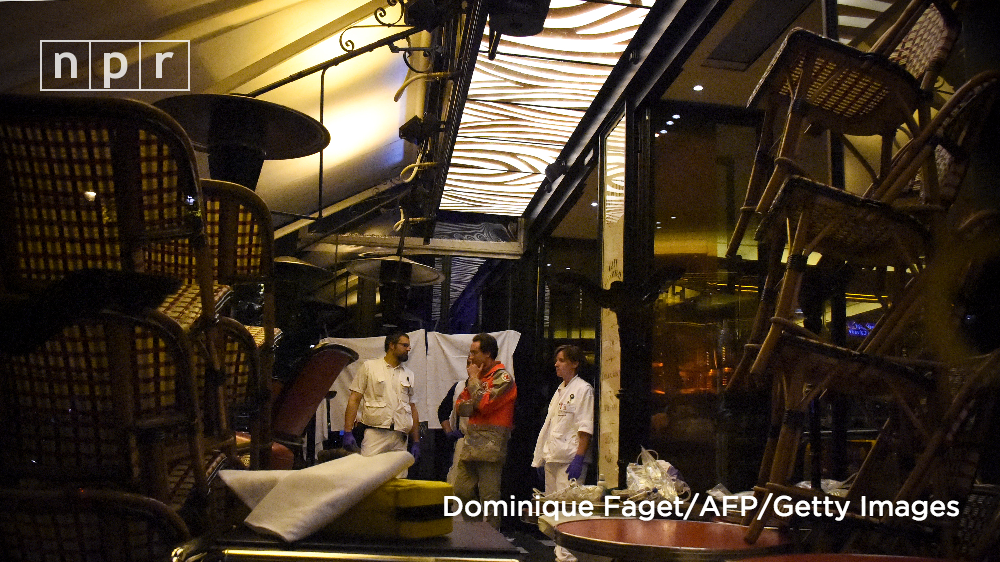 NPR's tweet photo. #ParisAttacks in images. Violence in at least 3 places: Bataclan concert hall, near football stadium &amp; restaurant. https://t.co/ao0squ1PAH