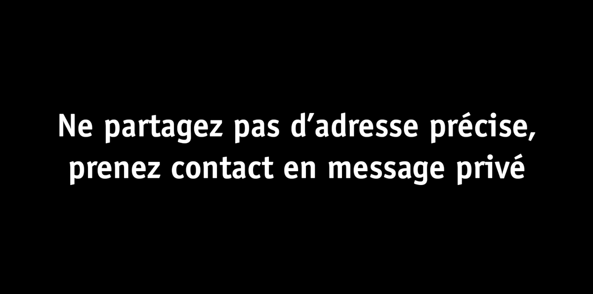 #PorteOuverte : Par sécurité, évitez de donner des adresses trop précises en public, partagez ces informations en MP