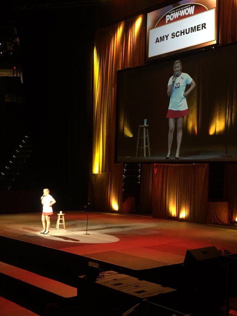 NoleChopEM's tweet photo. Absolutely LOVED the Amy Schumer show tonight!! #TheObsessionIsReal #FSUPowWowβ€οΈπ https://t.co/EO7AABJnyX
