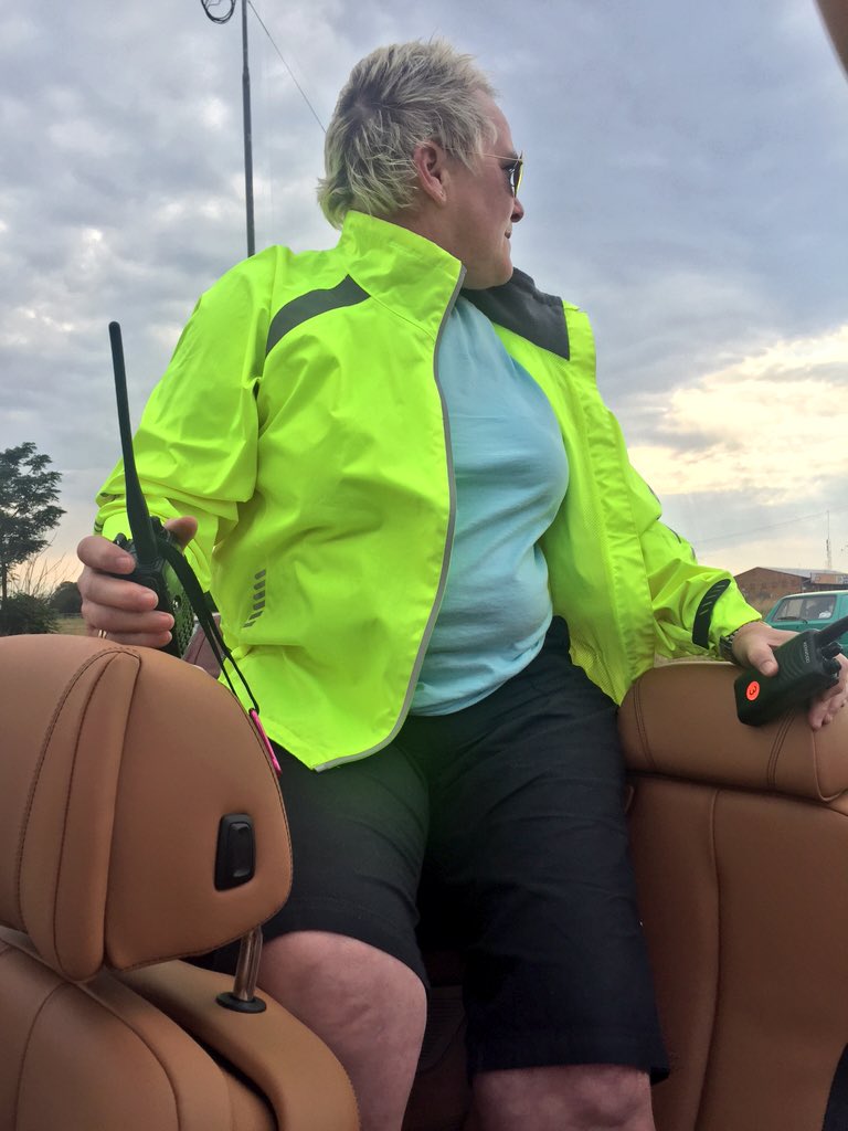 Voxwomen's tweet image. Action woman and race director @TanyaHarford controlling the ride #CCTwitter @momentum947