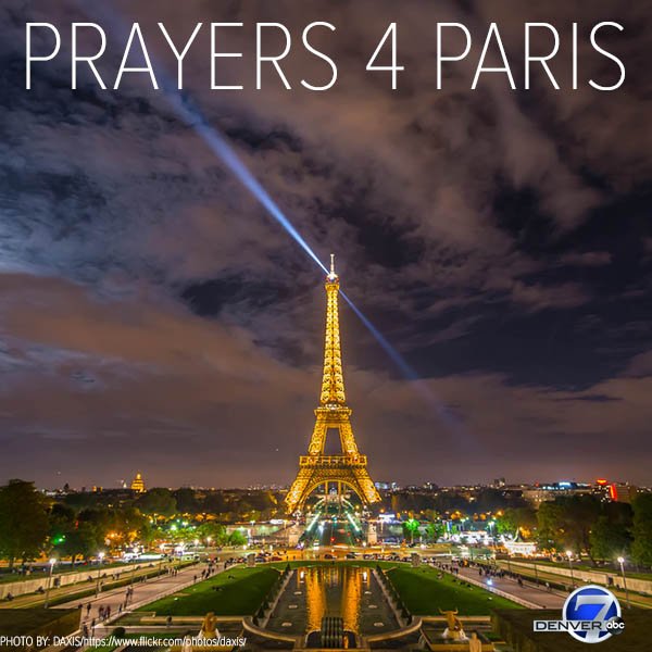 Our thoughts are with the families of the victims in #Paris tonight. #Prayers4Paris