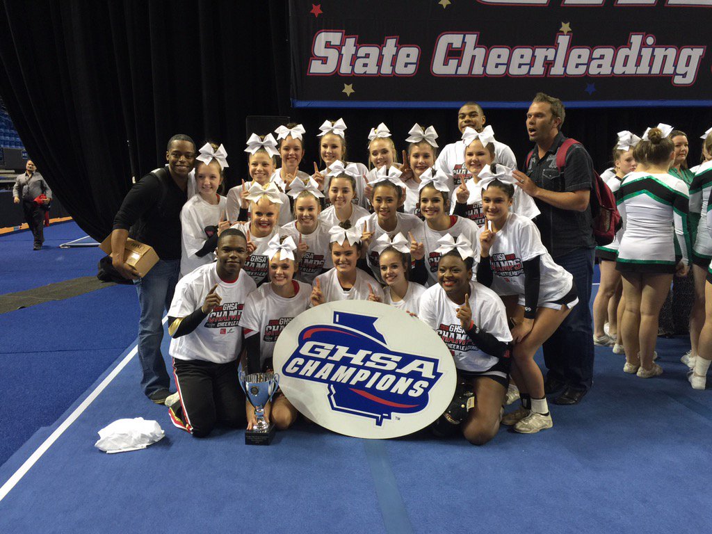 OfficialGHSA's tweet photo. Congratulations to #Johns Creek on Coed Cheerleading State Championship. https://t.co/xsE1HLrFHm