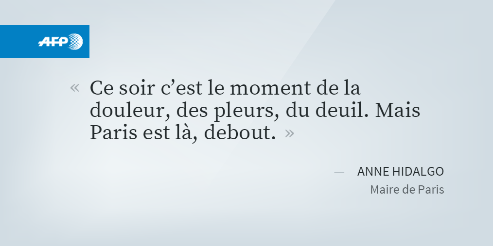 afpfr's tweet photo. Anne Hidalgo: Paris "debout" malgré la "douleur" et le "deuil" #AFP https://t.co/hRD2uvR4Cl