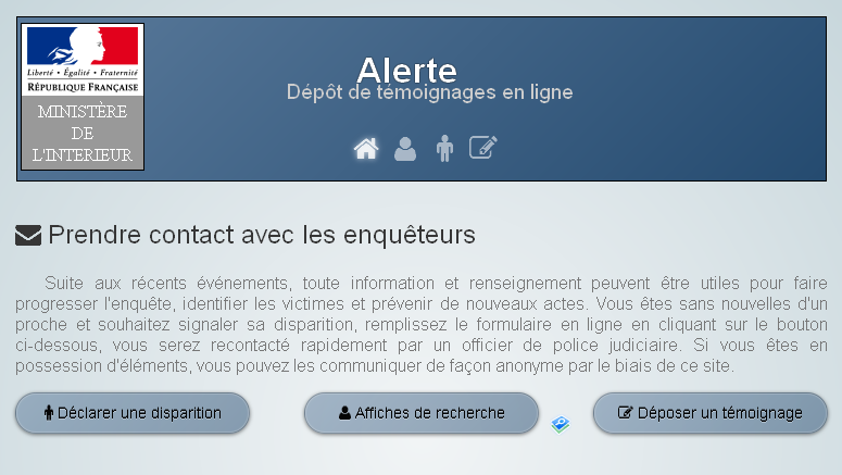 franceinter's tweet photo. #Paris Sans nouvelles d'un proche ? Le Ministère de l'Intérieur met en place un site ► https://t.co/vI5qTXgUYL https://t.co/lkbqv05UoS