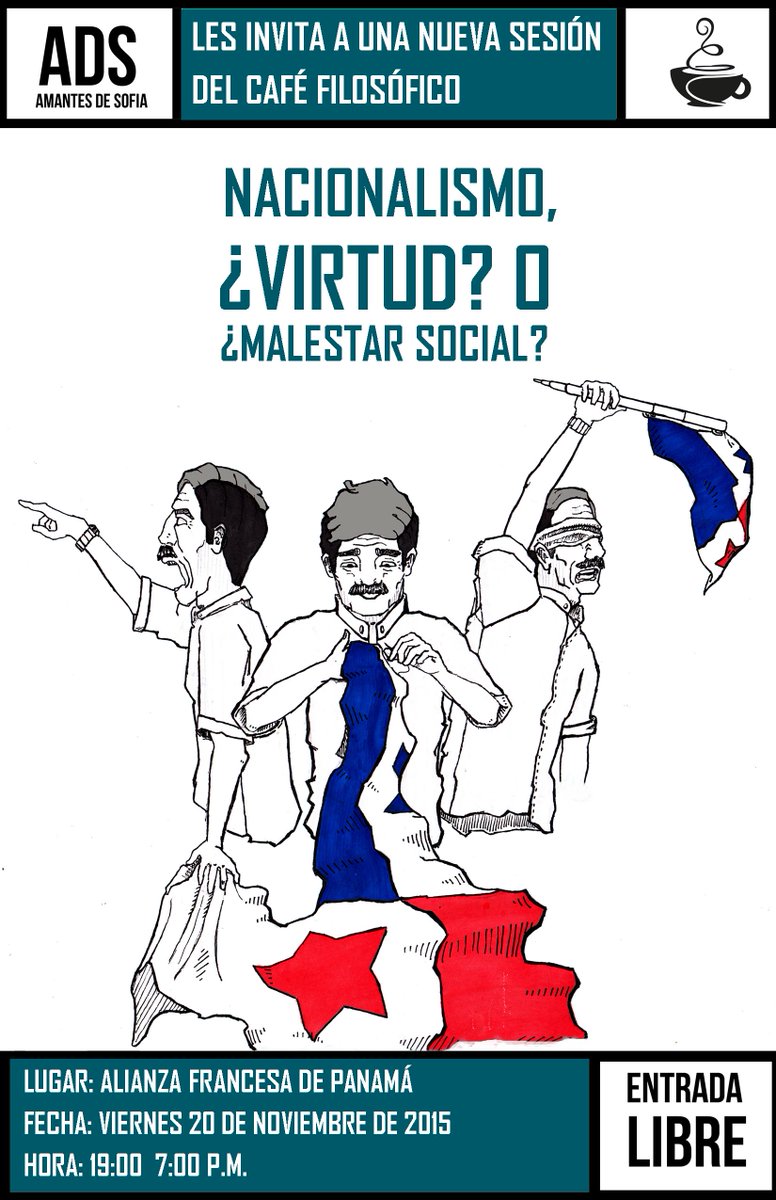 OperarioADS's tweet image. Café Filosófico - Lugar: Alianza @a_francesa_pma - Fecha: viernes 20 de noviembre de 2015 - Hora- 7:00 p.m. (19:00)