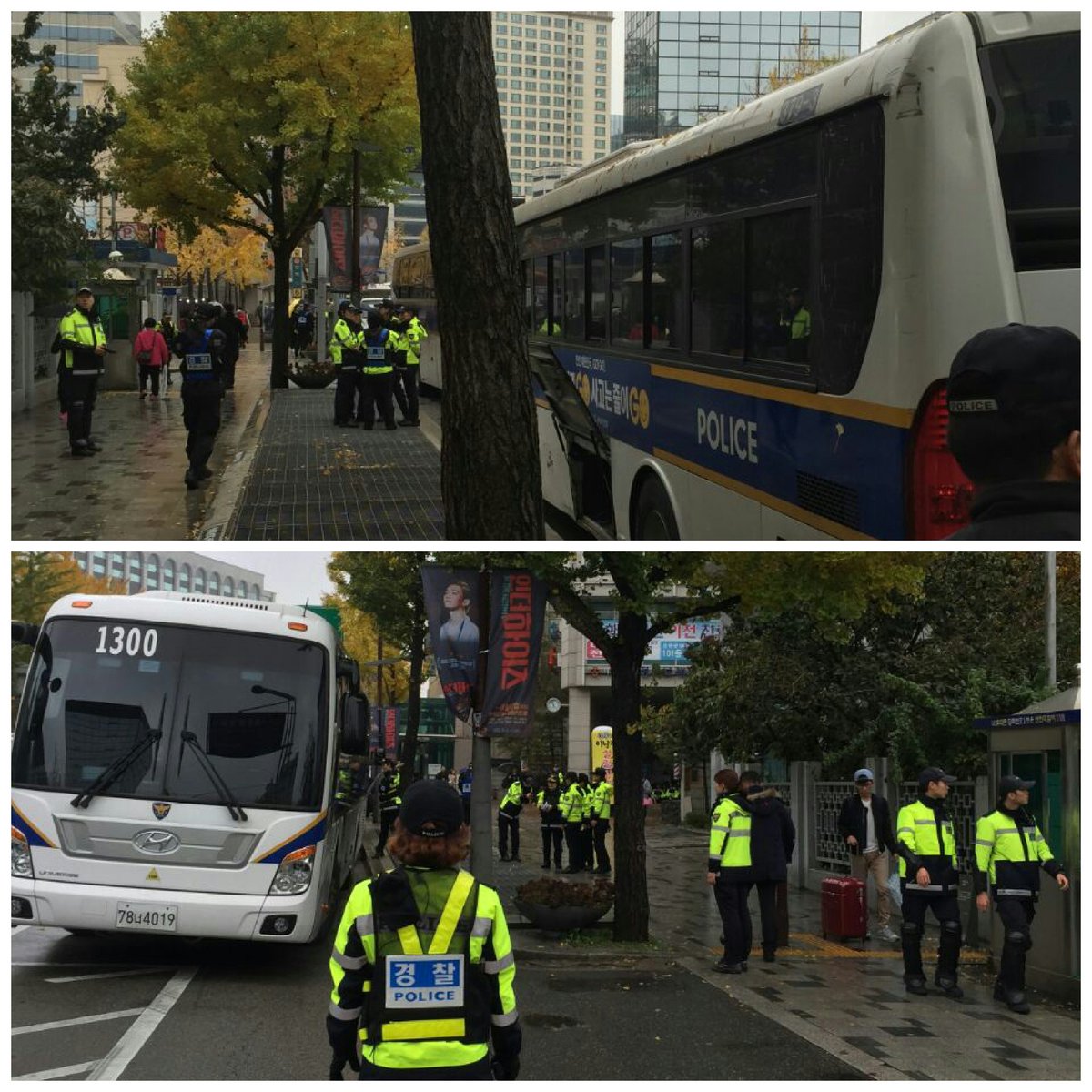 leesanghoC's tweet photo. 11:12 이 시각 현장_ 안국역 6번 출구 앞. 빈틈없는 차벽 설치는 물론 검문과 차단을 위한 경찰병력들이 속속 배치되고 있습니다 https://t.co/rsxgYU5uDj