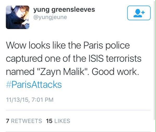 Zayn doesn't deserve any of this. Please stop and just pray for paris
#PrayForParis