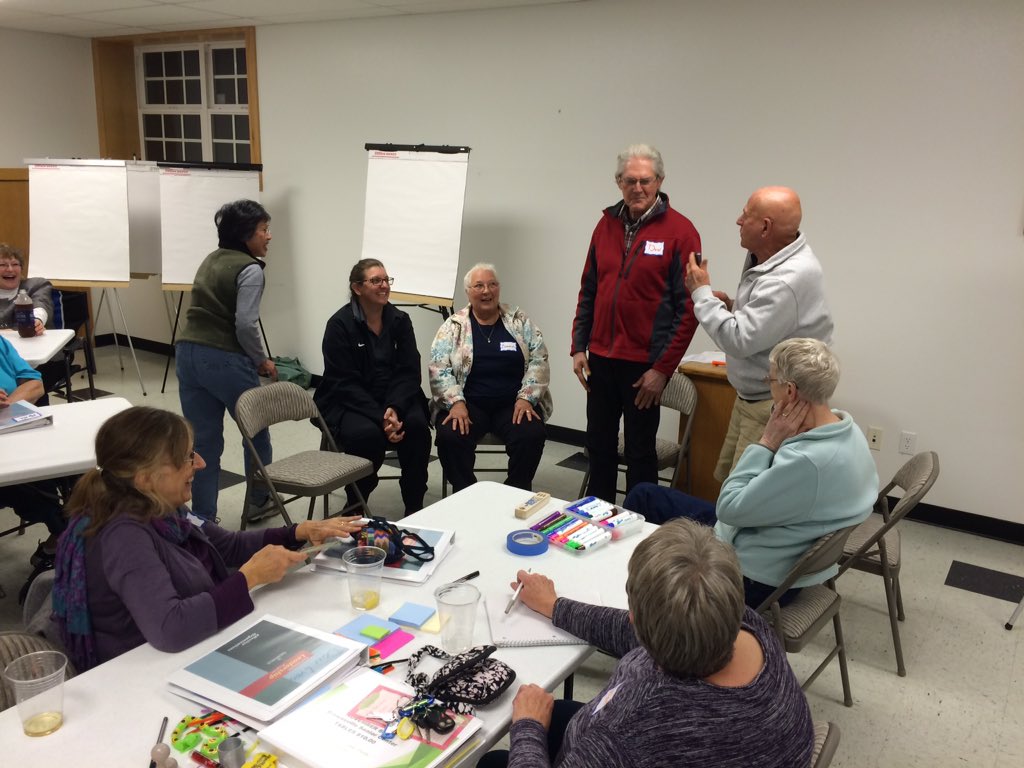 AlexisMillett's tweet photo. Effective Organizations participants act out a #badmeeting to introduce ideas on how to have a productive meeting https://t.co/f63JMXtXlU