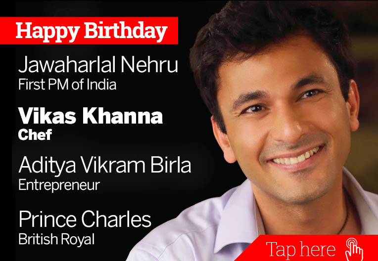 IndiaToday: newsflicks: Happy Birthday Jawaharlal Nehru, Vikas Khanna, Aditya Vikram Birla, Prince Charles 